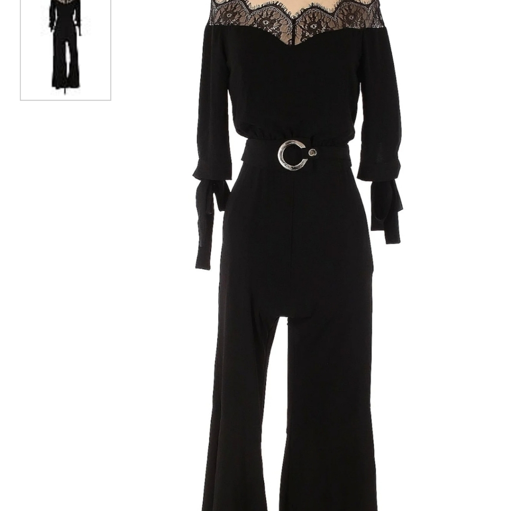 Black Lace Jumpsuit w/belt